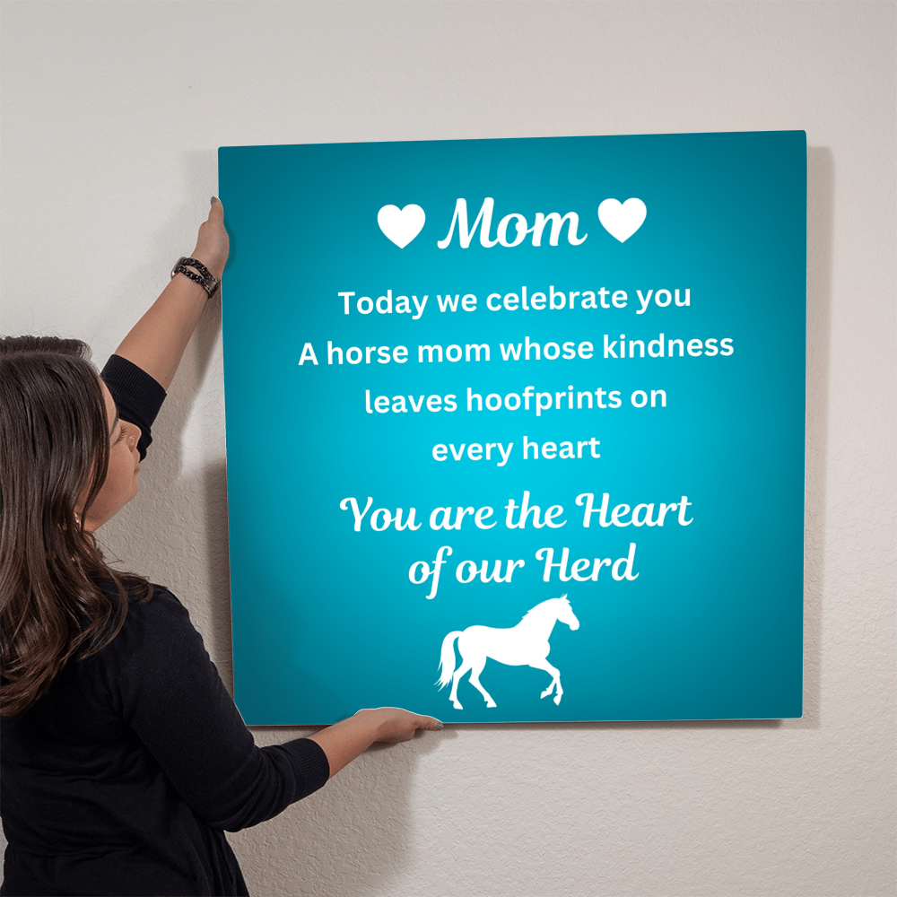 Horse Mom Wall Art Metal Print – Heart Of Our Herd Mother's Day Gift