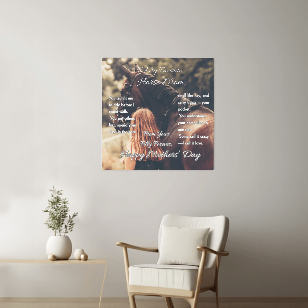 To My Favorite Horse Mom High Gloss Metal Prints – Mother's Day Horse Gift