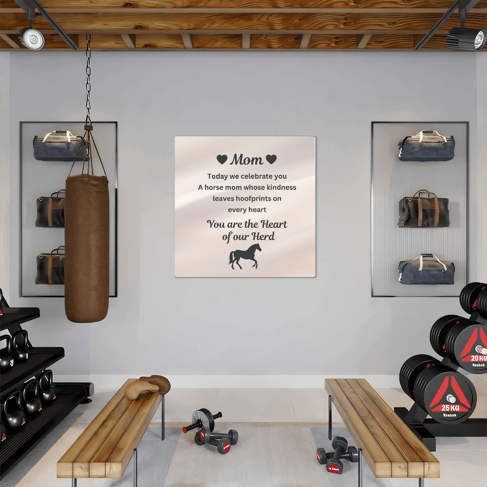 Horse Mom Metal Print – Heart Of Our Herd Wall Decor Mother's Day Gift