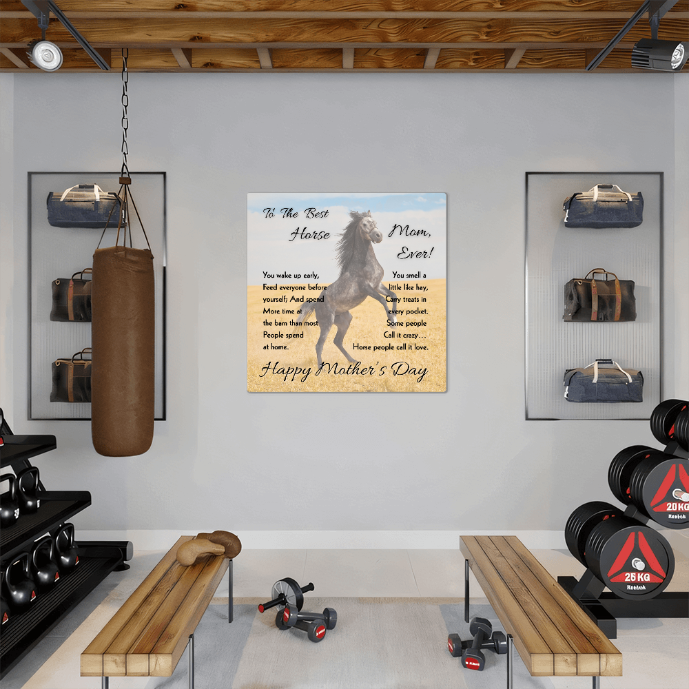 To The Best Horse Mom Ever Metal Art Print – Mother's Day Gift for Horse Lovers