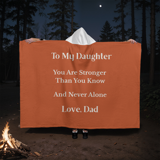 To My Daughter Sherpa Hooded Blanket – You Are Stronger Than You Know