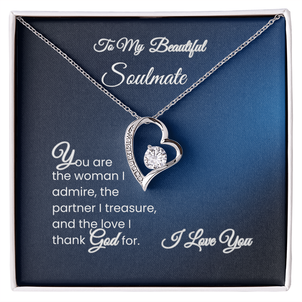 To My Beautiful Soulmate Necklace – Forever Love Gift for Wife