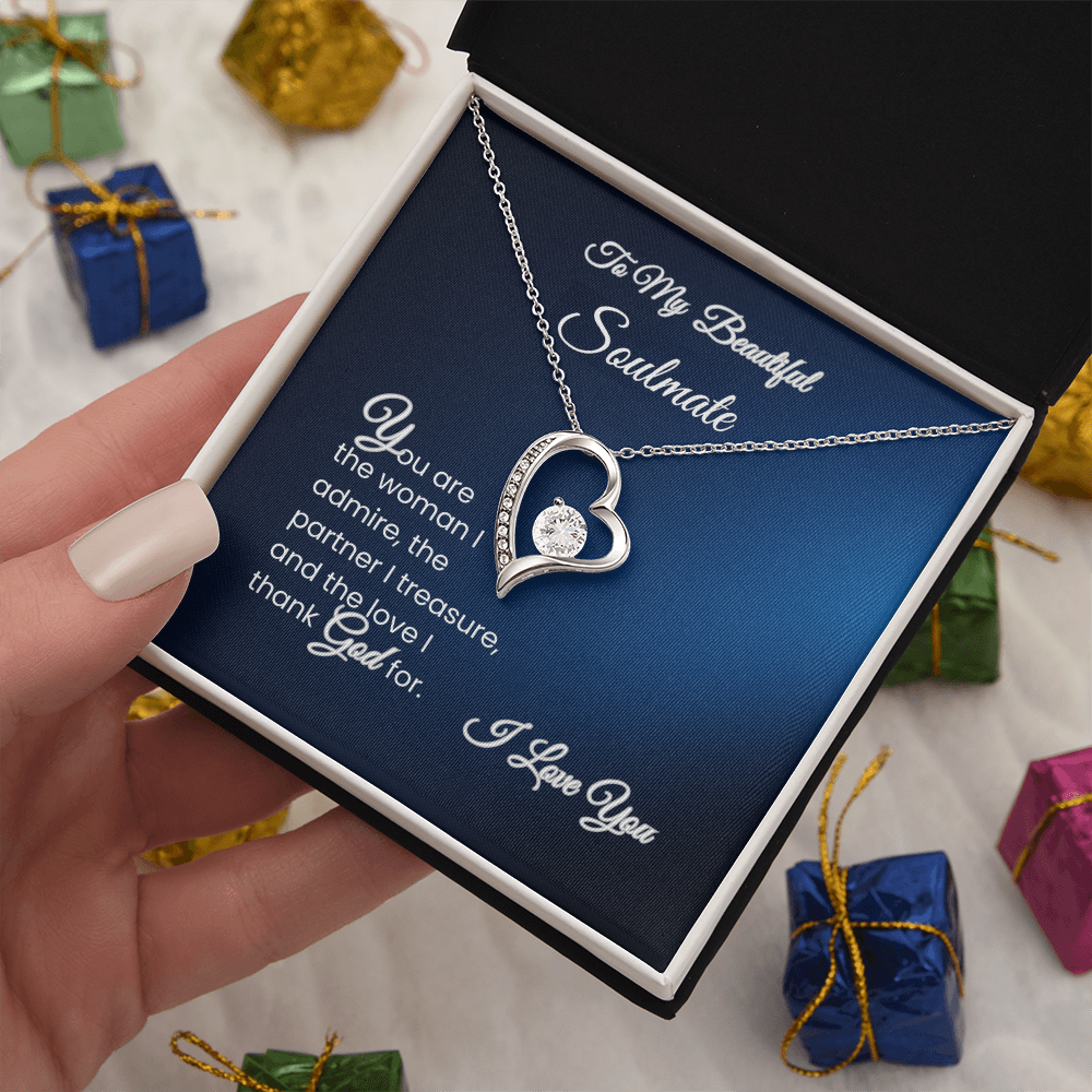 To My Beautiful Soulmate Necklace – Forever Love Gift for Wife