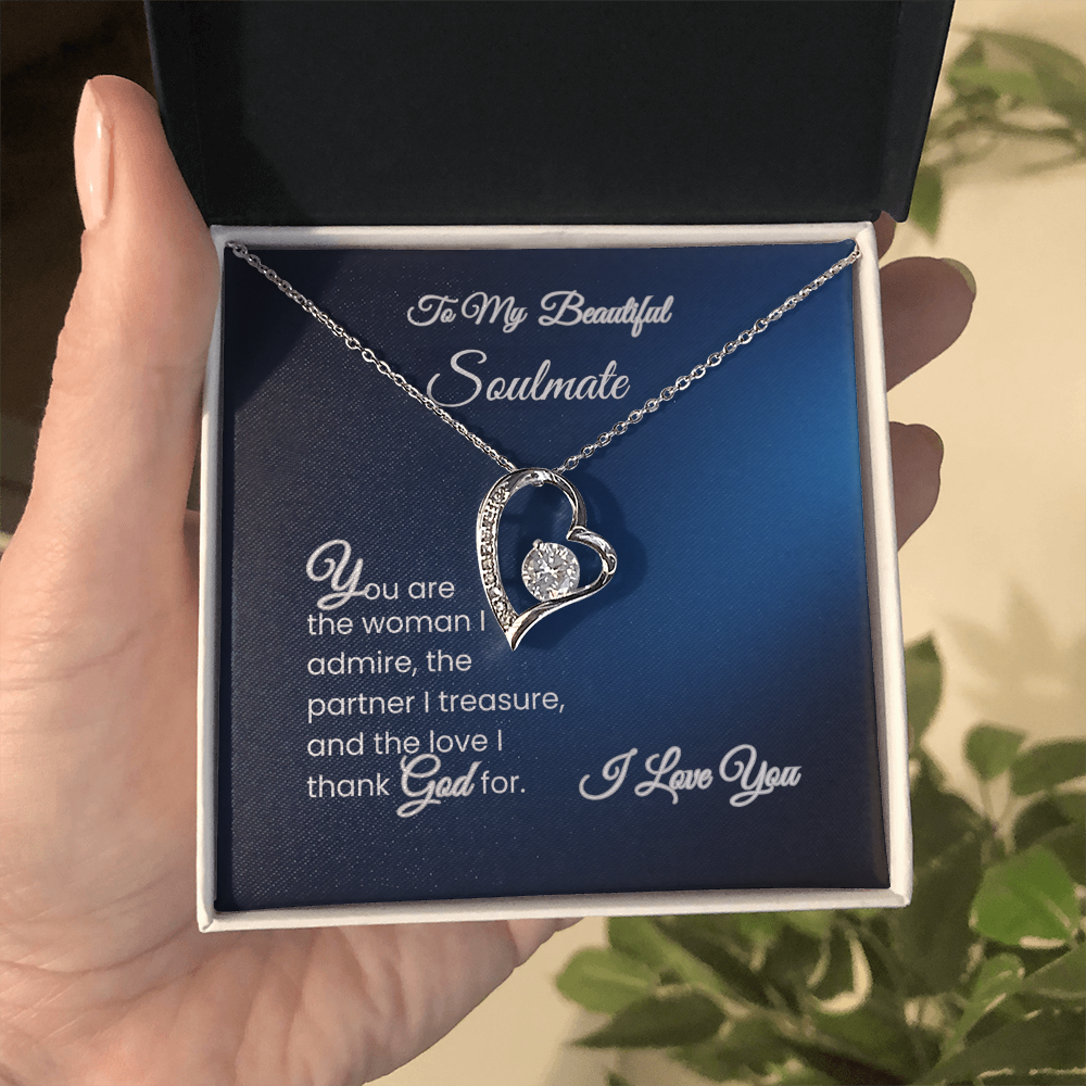 To My Beautiful Soulmate Necklace – Forever Love Gift for Wife