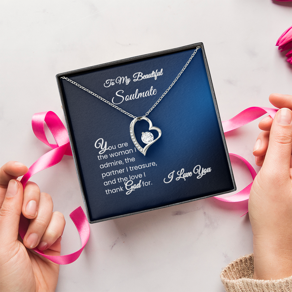 To My Beautiful Soulmate Necklace – Forever Love Gift for Wife