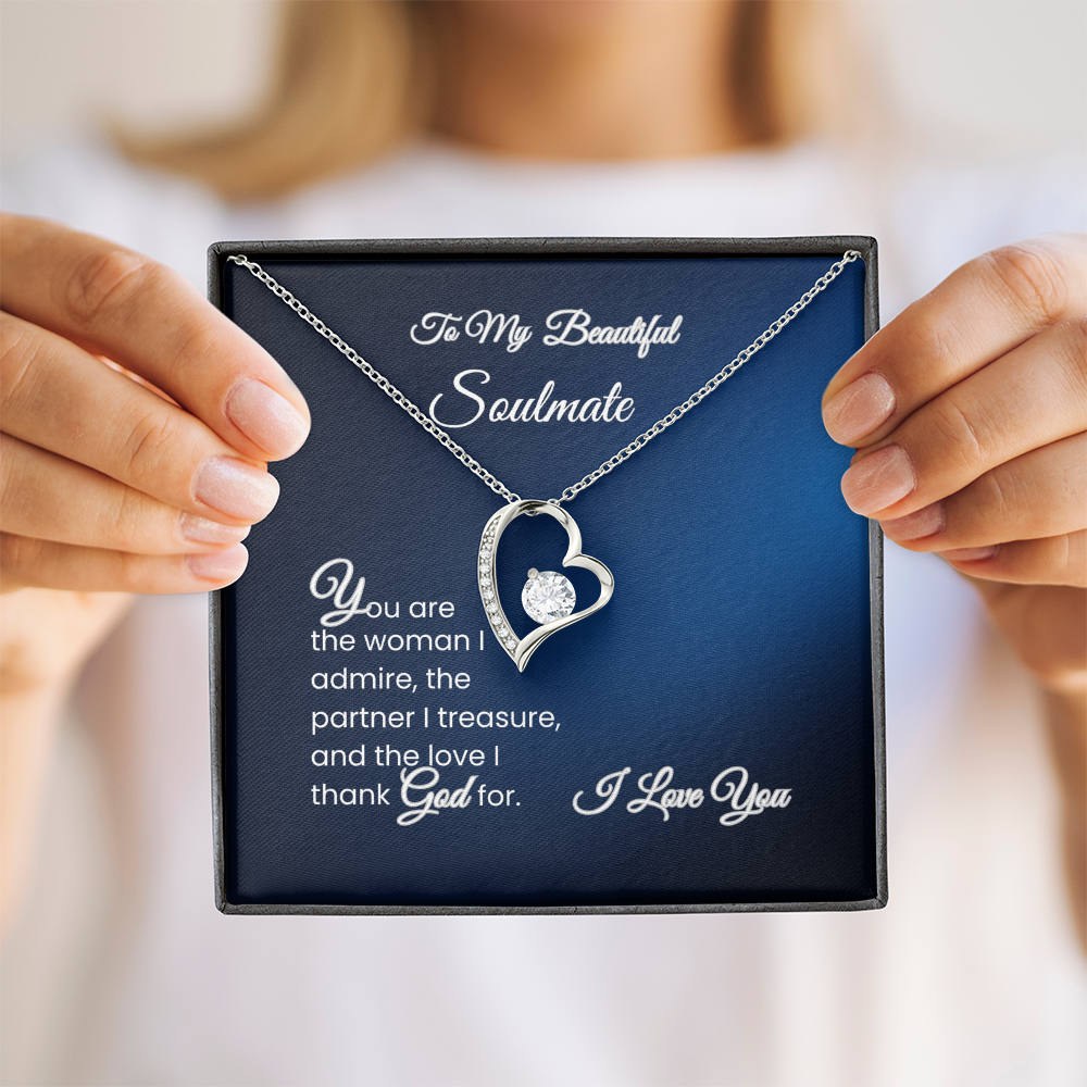 To My Beautiful Soulmate Necklace – Forever Love Gift for Wife