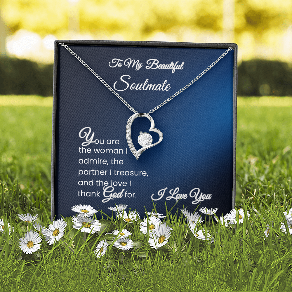 To My Beautiful Soulmate Necklace – Forever Love Gift for Wife