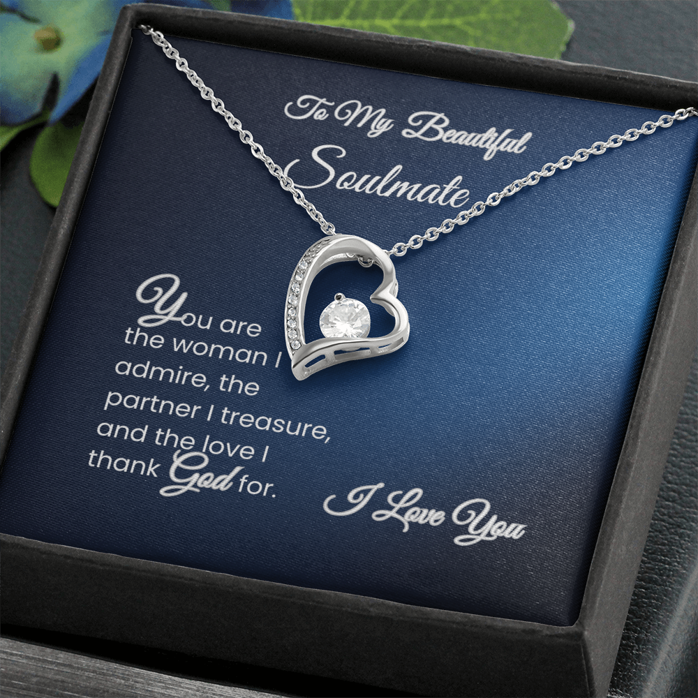 To My Beautiful Soulmate Necklace – Forever Love Gift for Wife
