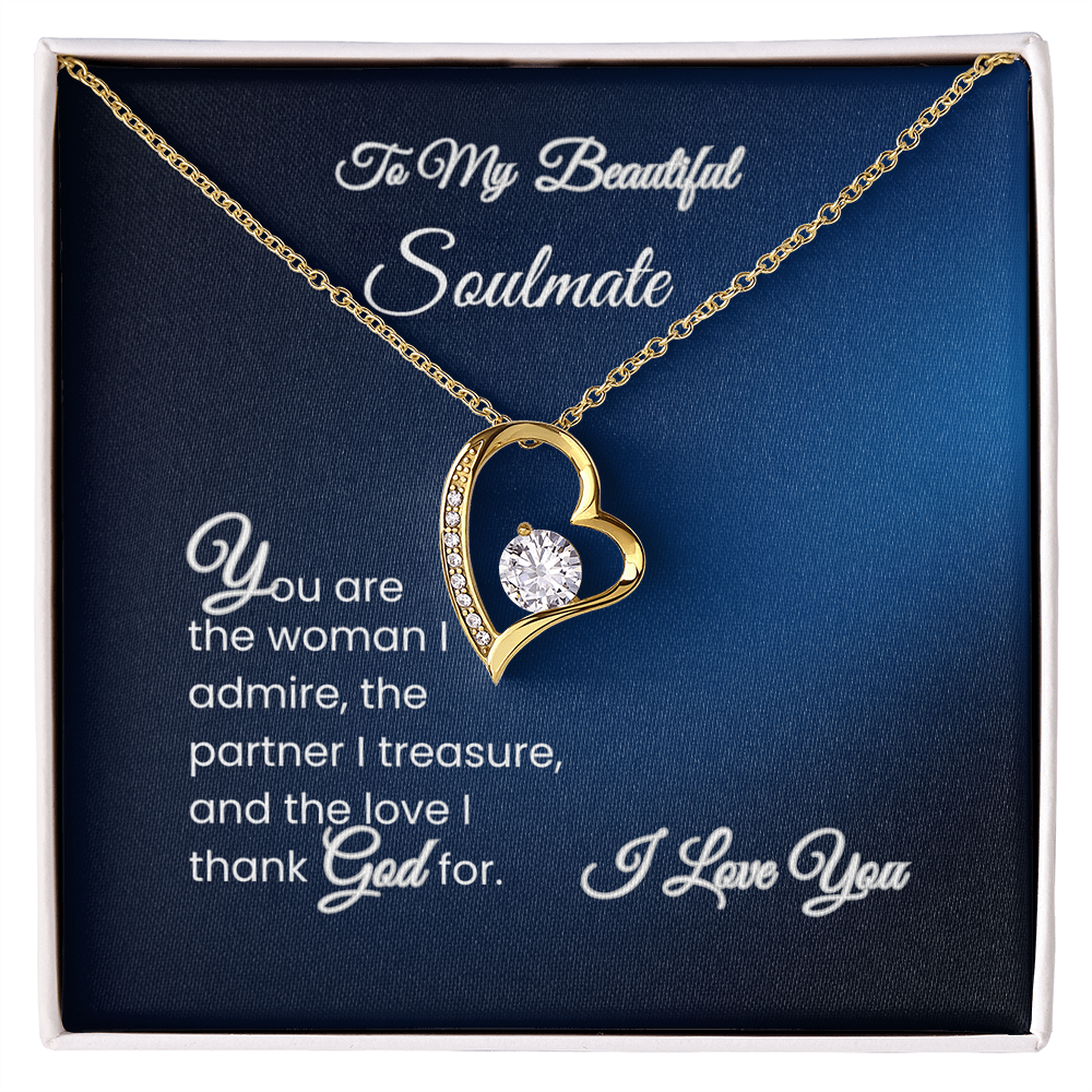 To My Beautiful Soulmate Necklace – Forever Love Gift for Wife