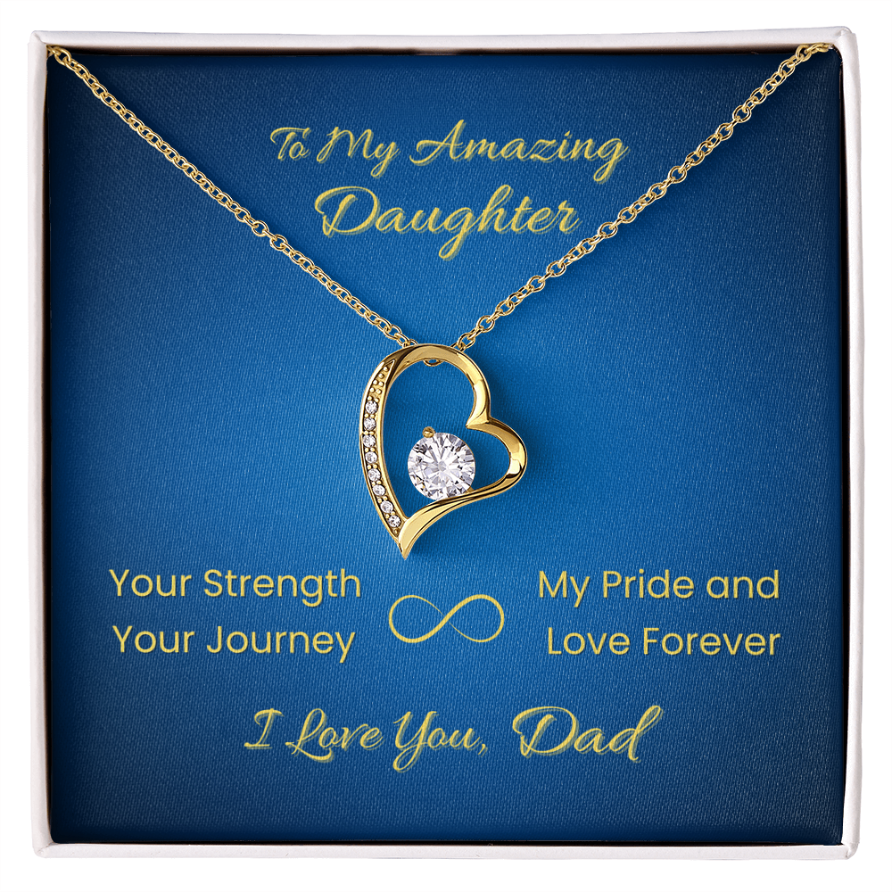Forever Love Necklace for Daughter – From Dad | Your Strength Journey