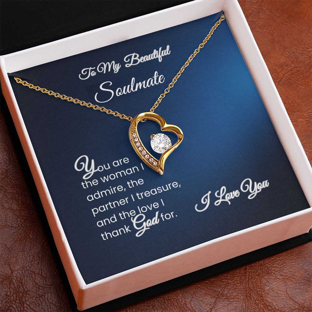 To My Beautiful Soulmate Necklace – Forever Love Gift for Wife