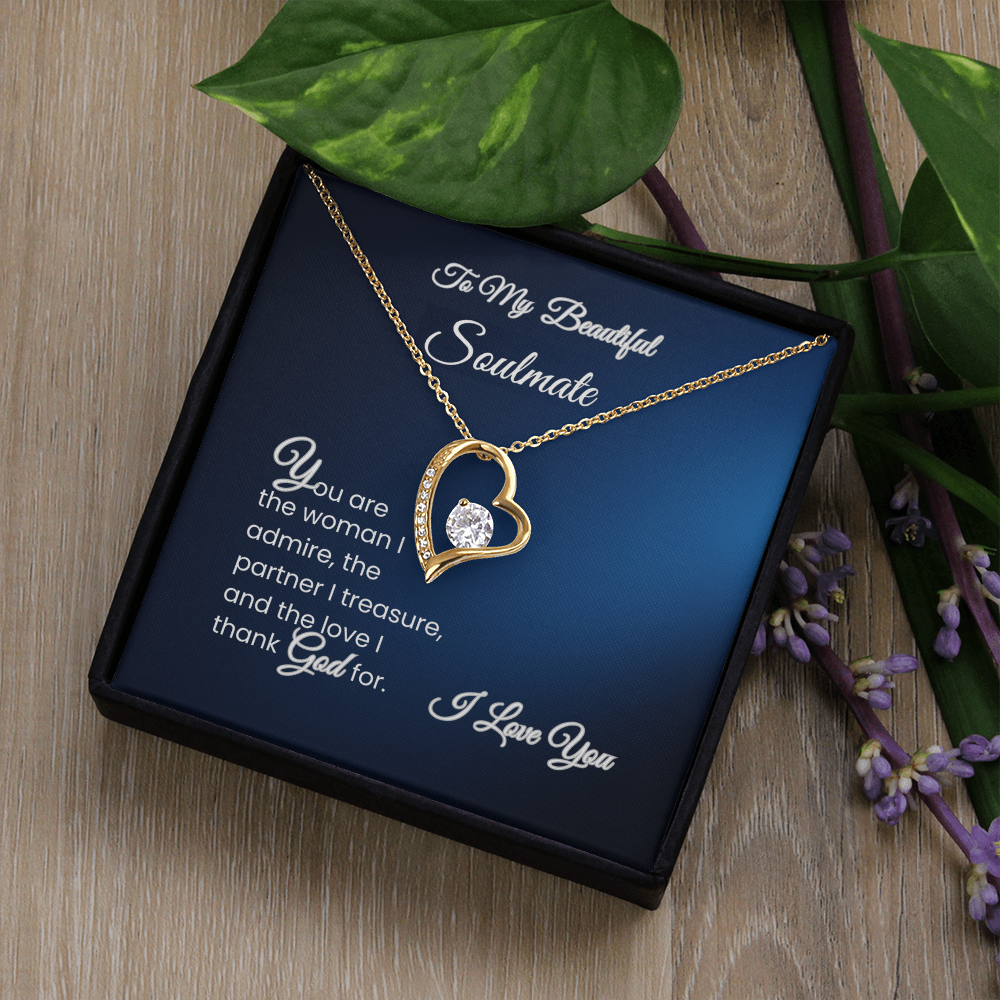 To My Beautiful Soulmate Necklace – Forever Love Gift for Wife