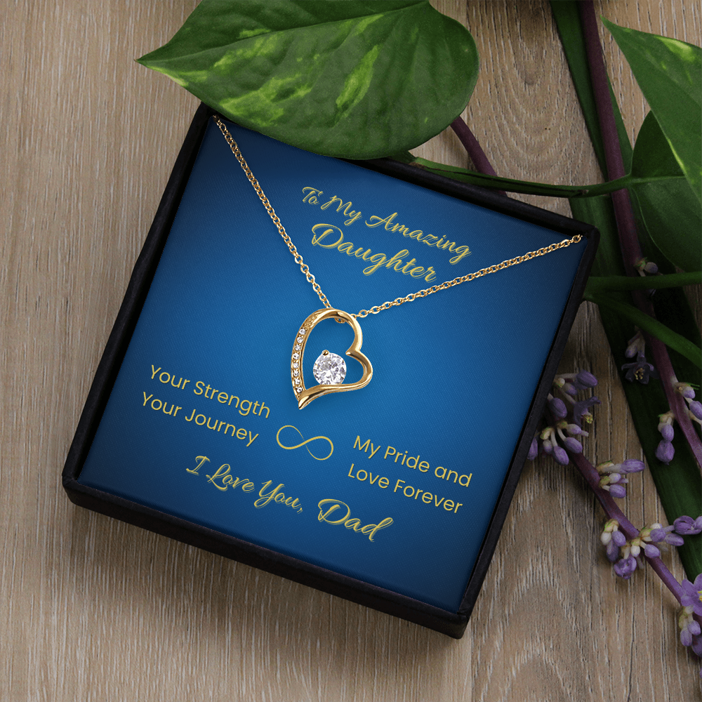 Forever Love Necklace for Daughter – From Dad | Your Strength Journey