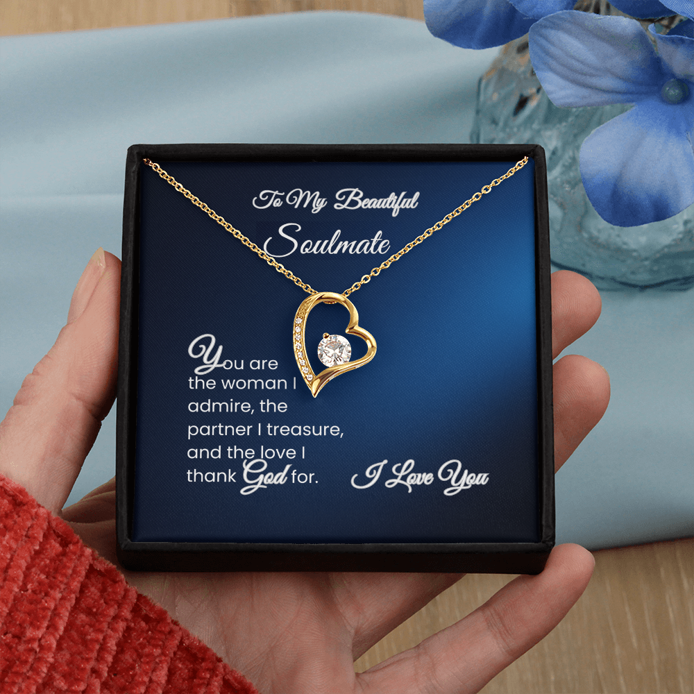 To My Beautiful Soulmate Necklace – Forever Love Gift for Wife