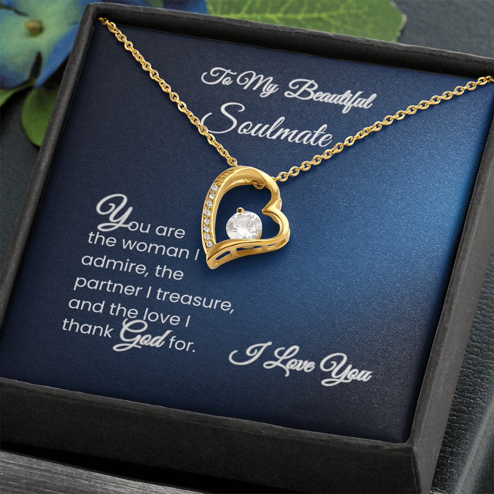To My Beautiful Soulmate Necklace – Forever Love Gift for Wife