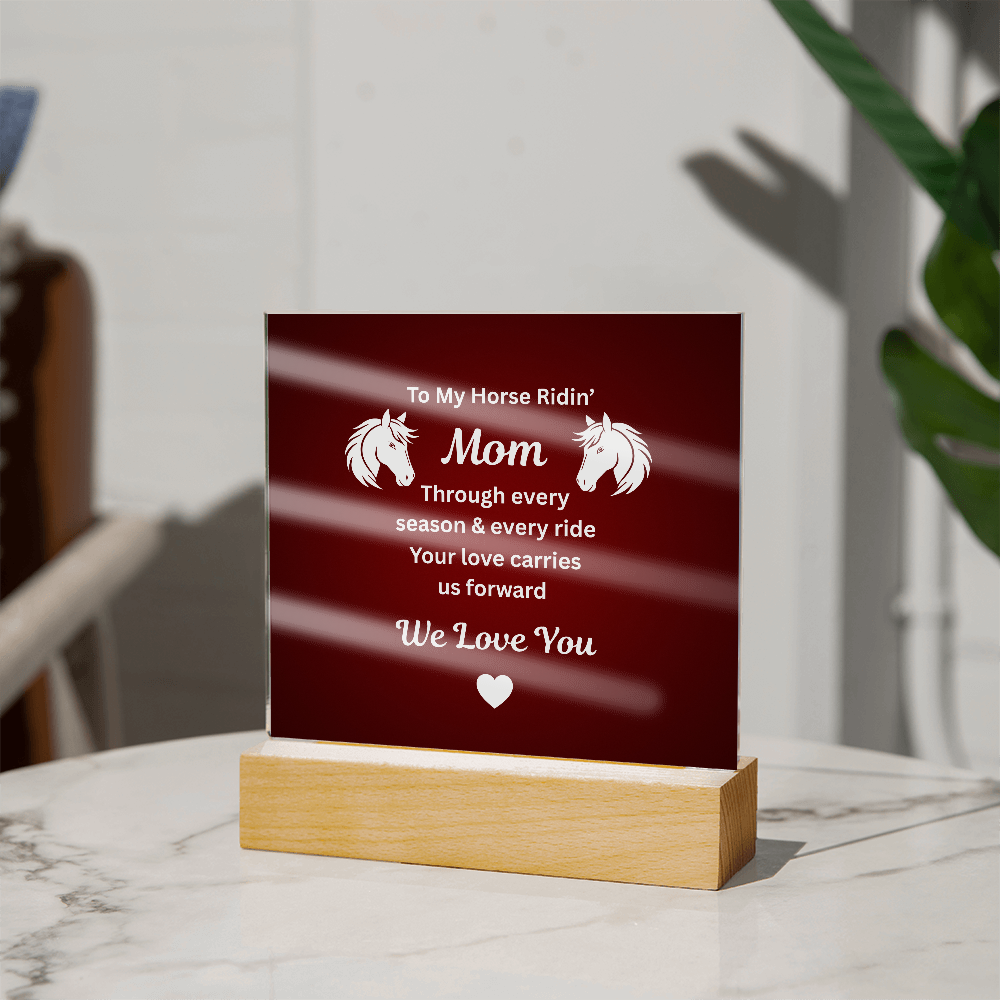 Horse Lover Mom Acrylic Plaque Gift – To My Ridin' Mom Mother's Day