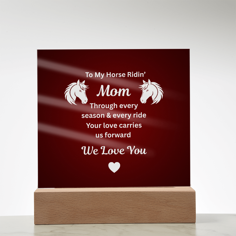 Horse Lover Mom Acrylic Plaque Gift – To My Ridin' Mom Mother's Day