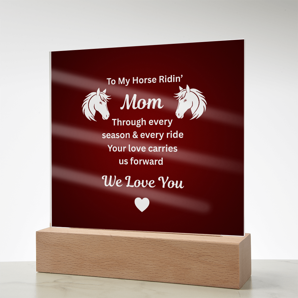 Horse Lover Mom Acrylic Plaque Gift – To My Ridin' Mom Mother's Day