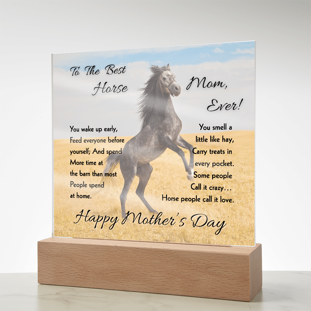 To The Best Mom Ever Acrylic Plaque – Thoughtful Mother's Day Gift & Decor