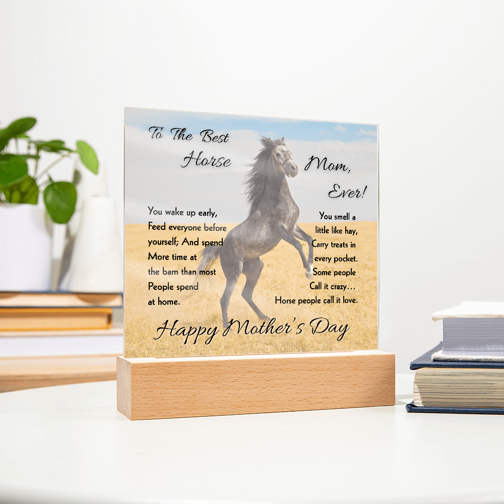 To The Best Mom Ever Acrylic Plaque – Thoughtful Mother's Day Gift & Decor