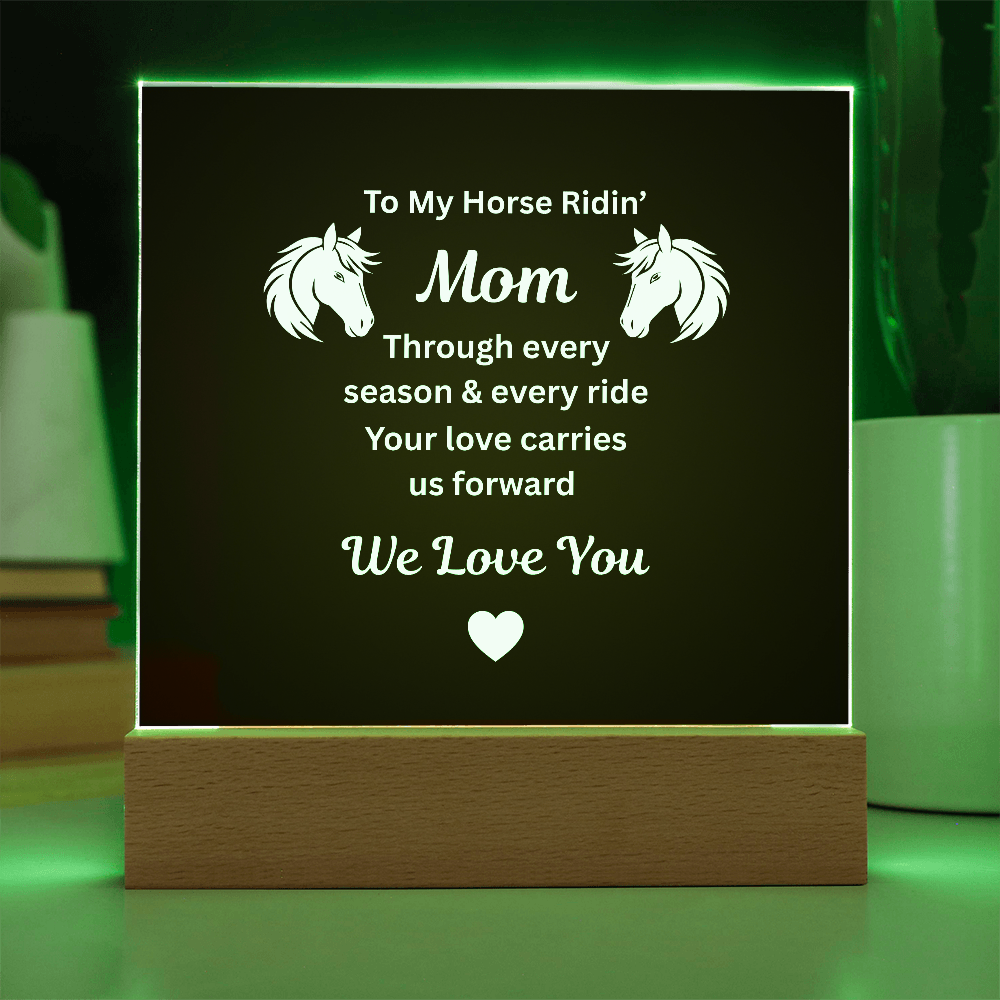 Horse Lover Mom Acrylic Plaque Gift – To My Ridin' Mom Mother's Day
