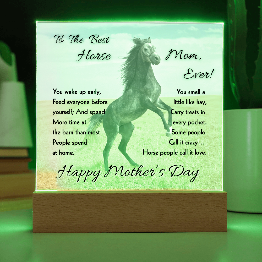 To The Best Mom Ever Acrylic Plaque – Thoughtful Mother's Day Gift & Decor