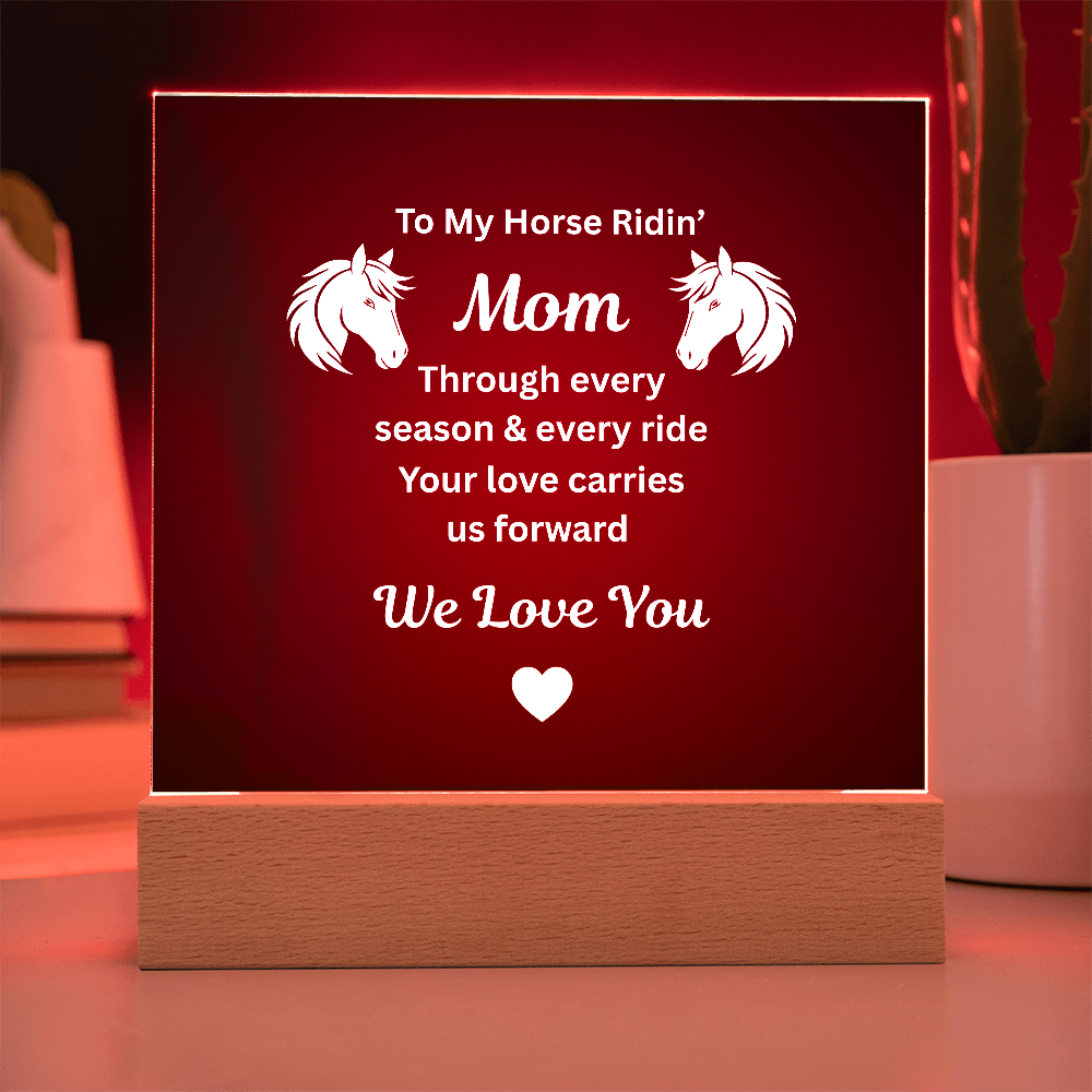 Horse Lover Mom Acrylic Plaque Gift – To My Ridin' Mom Mother's Day