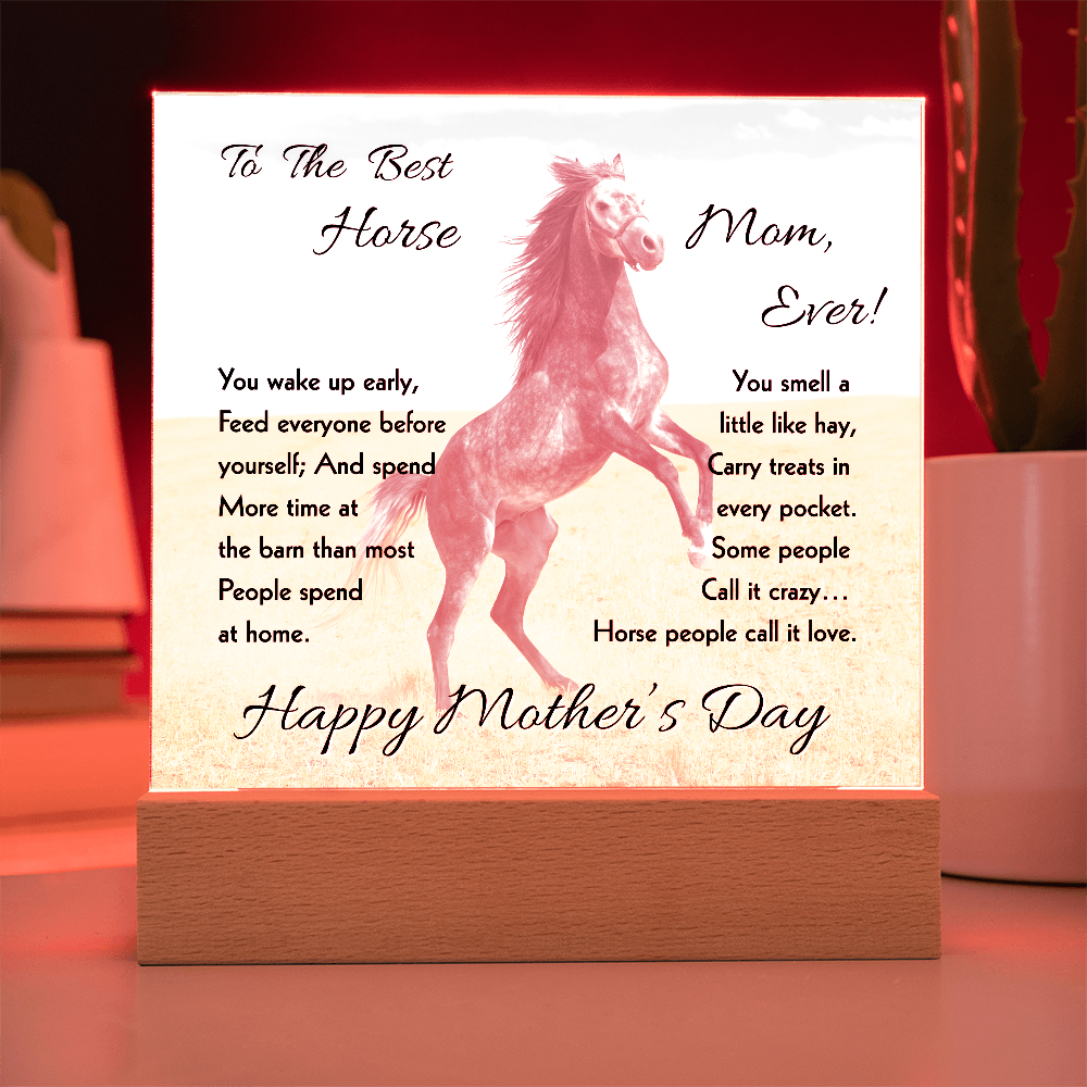 To The Best Mom Ever Acrylic Plaque – Thoughtful Mother's Day Gift & Decor