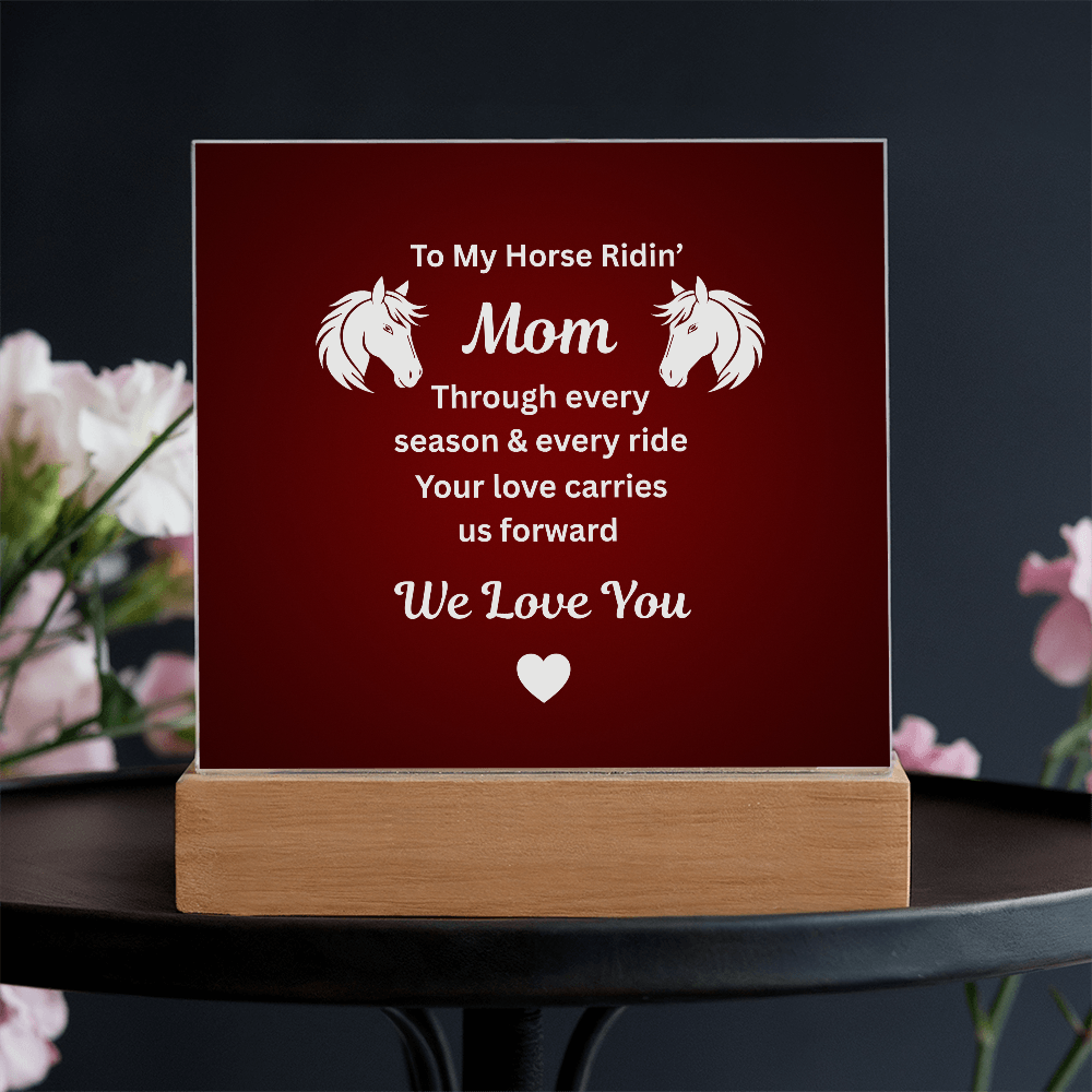 Horse Lover Mom Acrylic Plaque Gift – To My Ridin' Mom Mother's Day