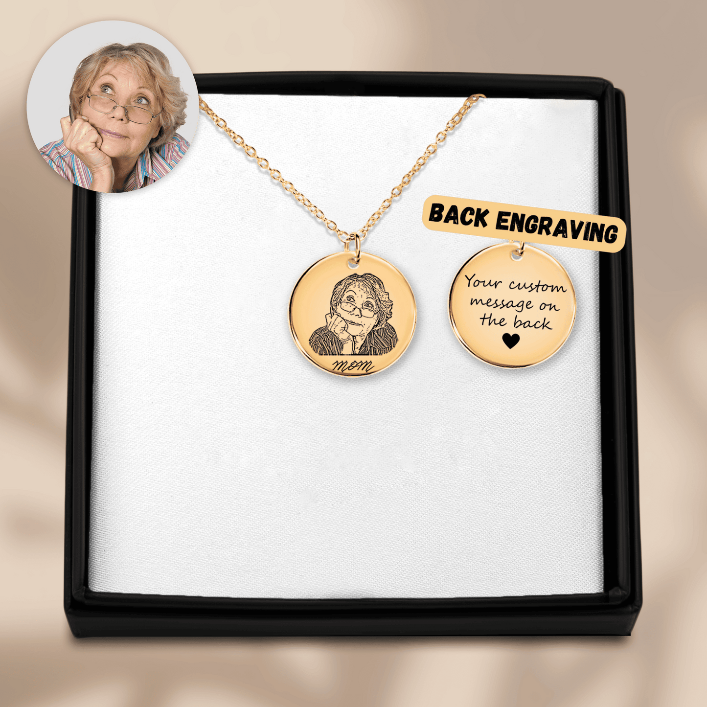Customize Human Portrait   Pendant Necklace Jewelry