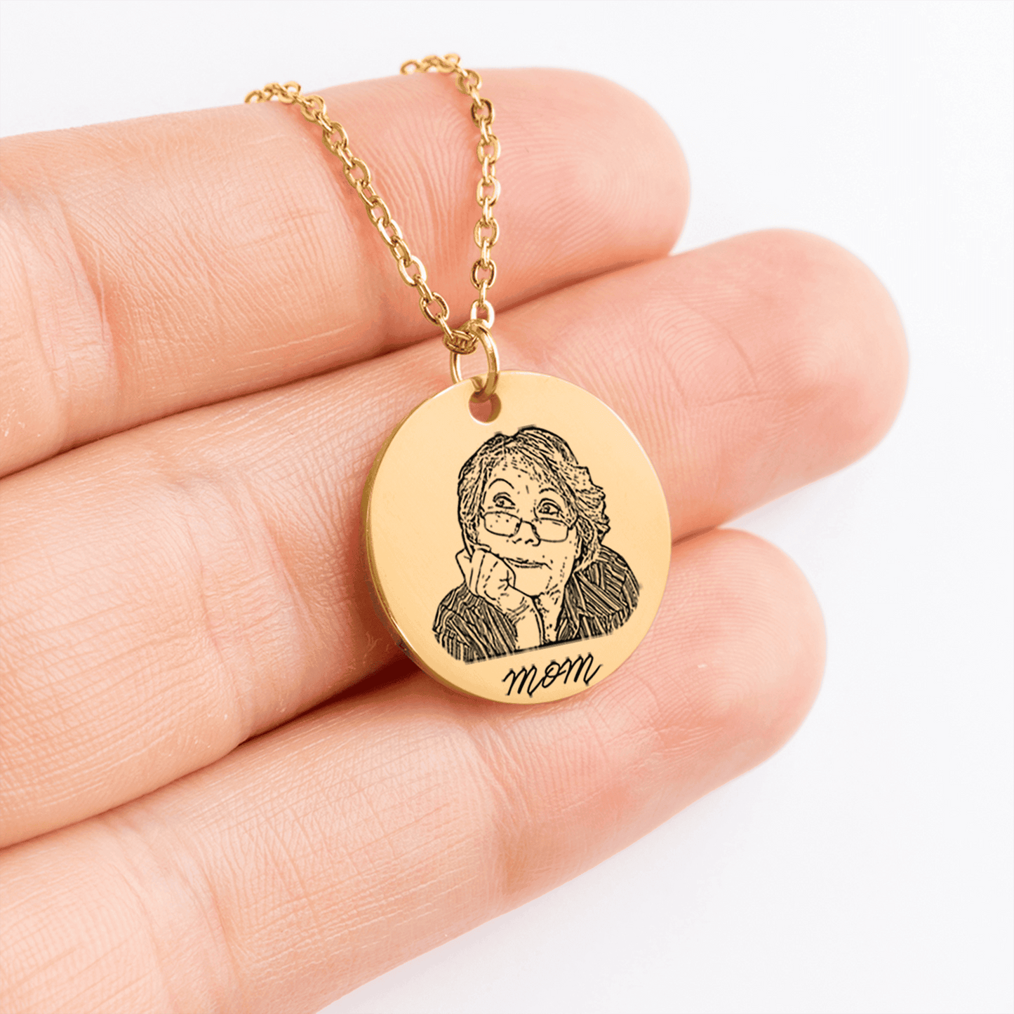 Customize Human Portrait   Pendant Necklace Jewelry