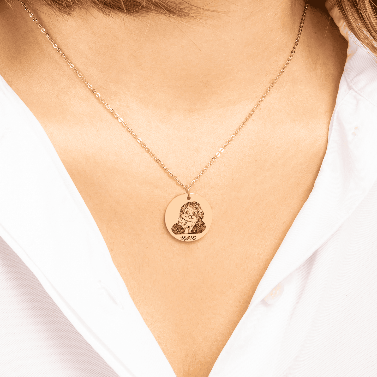 Customize Human Portrait   Pendant Necklace Jewelry